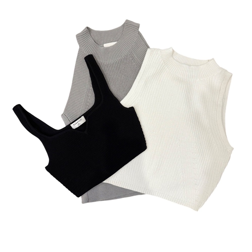 Aritzia Knit Crop Top Bundle